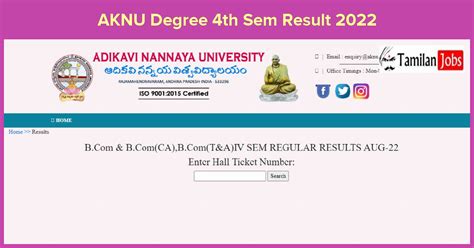 AKNU 4th Sem Results 2022 Out .